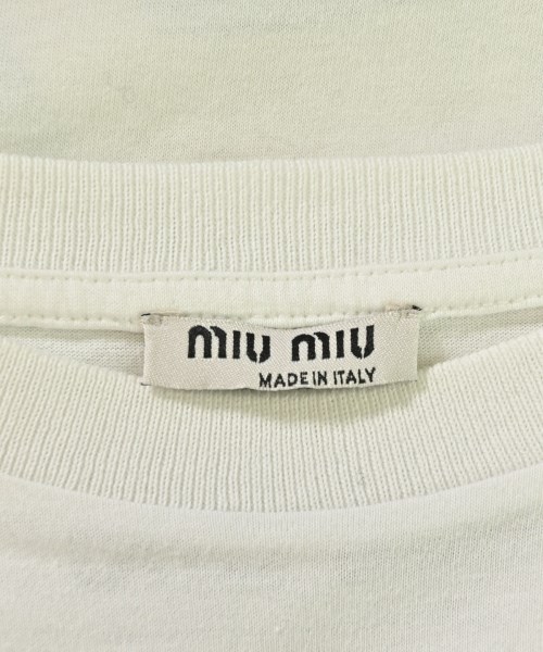 Miu Miu（ミュウミュウ）Tシャツ・カットソー 白 サイズ:L レディース/2200716111030