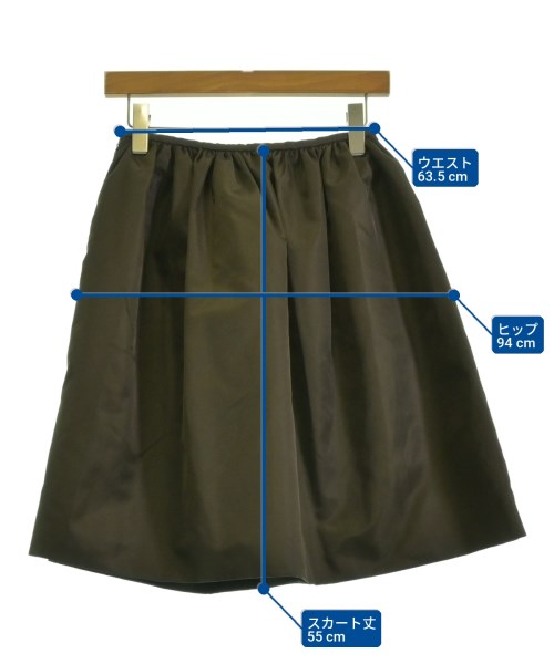 Miu Miu（ミュウミュウ）ひざ丈スカート 茶 サイズ:36(XS位) レディース/2200716679035