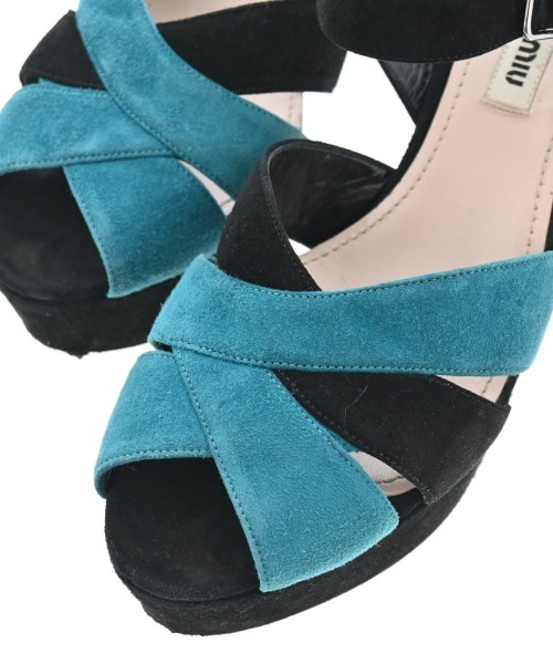 Miu Miu（ミュウミュウ）サンダル 黒 サイズ:EU36 1/2(23cm位) レディース/2200642227324