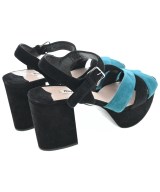 Miu Miu（ミュウミュウ）サンダル 黒 サイズ:EU36 1/2(23cm位) レディース/2200642227324