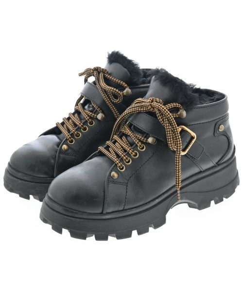 Miu Miu(ミュウミュウ)ブーツ 黒 サイズ:EU37 1/2(24cm位)/2200637102025