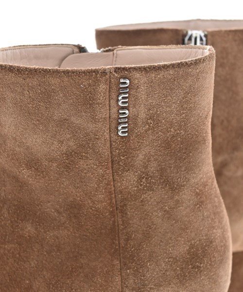 Miu Miu（ミュウミュウ）ブーティ 茶 サイズ:EU35 1/2(22cm位) レディース/2200641890031
