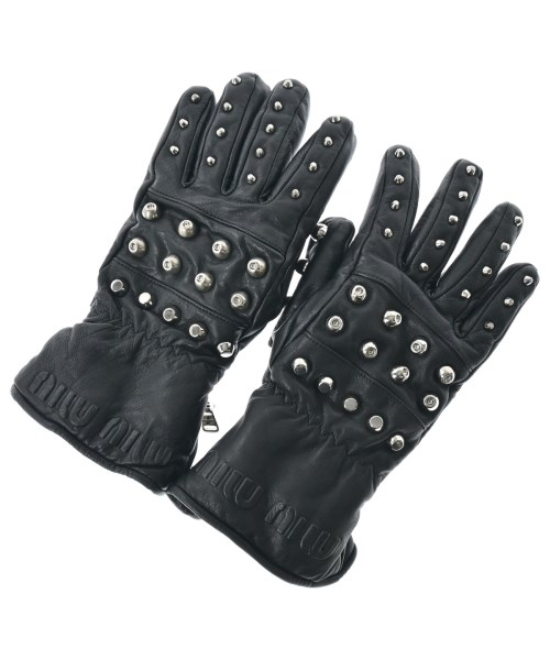 Miu Miu(ミュウミュウ)手袋 黒 サイズ:-/2200652172058