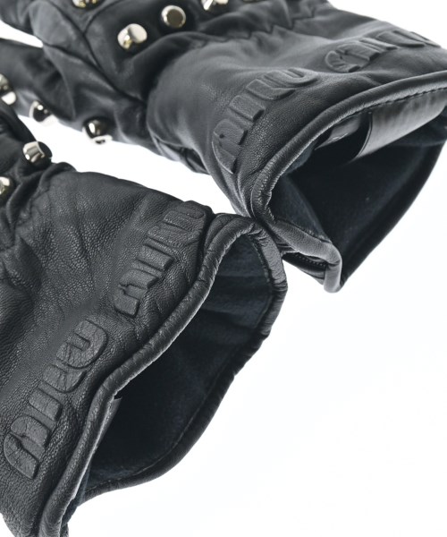 Miu Miu（ミュウミュウ）手袋 黒 サイズ:- レディース/2200652172058