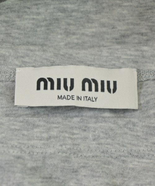 Miu Miu（ミュウミュウ）Tシャツ・カットソー グレー サイズ:38(S位) レディース/2200699871075