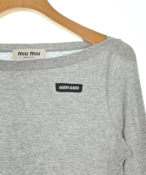 Miu Miu（ミュウミュウ）Tシャツ・カットソー グレー サイズ:38(S位) レディース/2200699871075