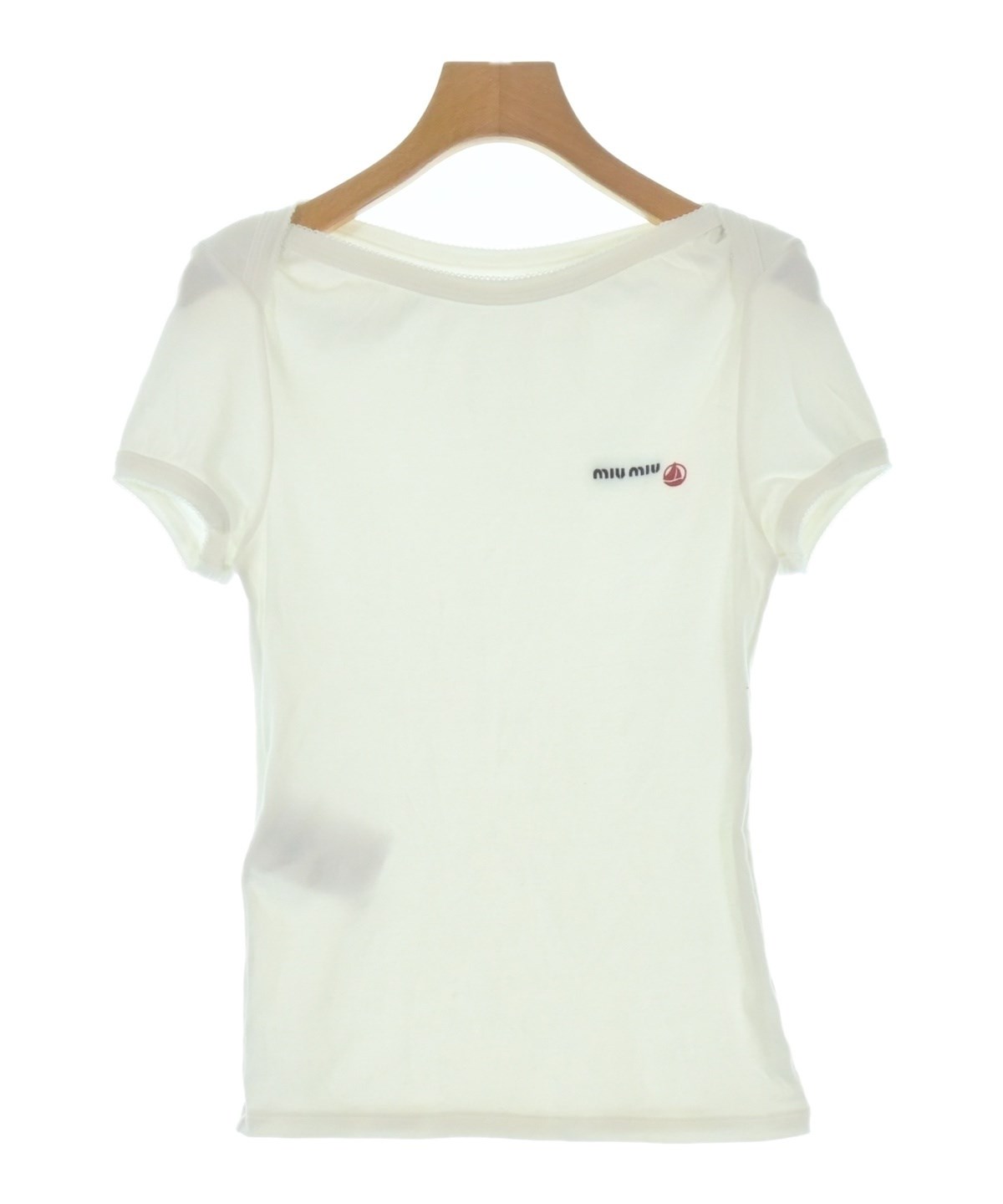 Miu Miu（ミュウミュウ）Tシャツ・カットソー 白 サイズ:M レディース