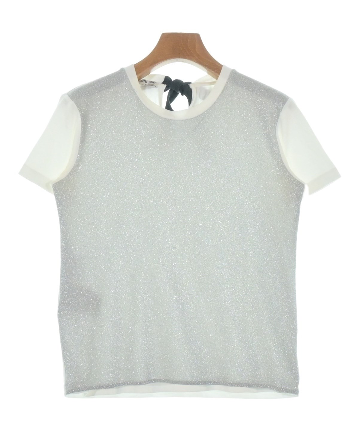 Miu Miu（ミュウミュウ）Tシャツ・カットソー シルバー サイズ:XS