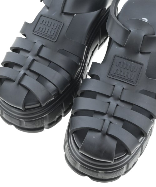 Miu Miu（ミュウミュウ）サンダル 黒 サイズ:EU39(25.5cm位) レディース/2200707378091