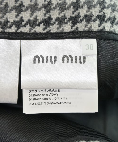 Miu Miu（ミュウミュウ）ミニスカート グレー サイズ:38(S位) レディース/2200710002112