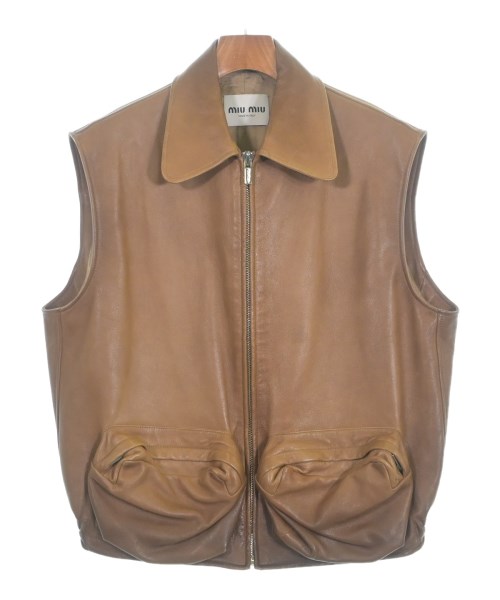 Miu Miu(ミュウミュウ)ブルゾン 茶 サイズ:38(S位)/2200662485018