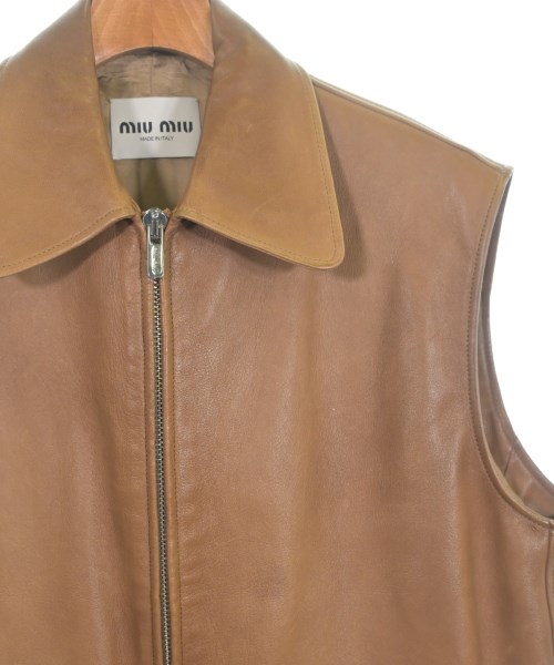 Miu Miu（ミュウミュウ）ブルゾン 茶 サイズ:38(S位) レディース/2200662485018