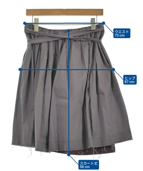 Miu Miu（ミュウミュウ）ひざ丈スカート グレー サイズ:40(M位) レディース/2200662637042