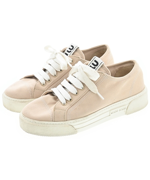 Miu Miu(ミュウミュウ)スニーカー ベージュ サイズ:EU35 1/2(22cm位)/2200663479139