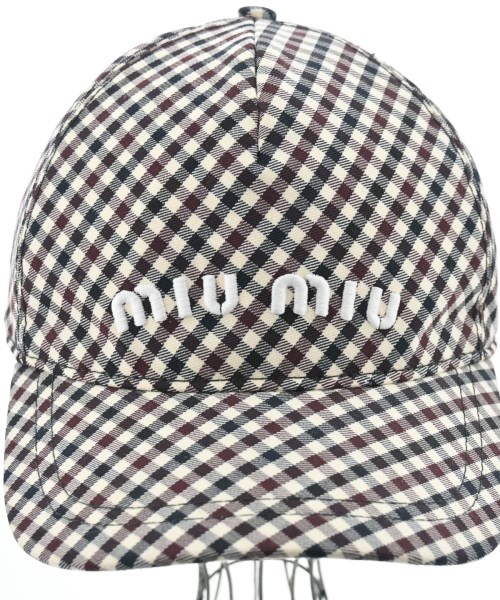 Miu Miu（ミュウミュウ）キャップ 黒 サイズ:M レディース/2200663622023