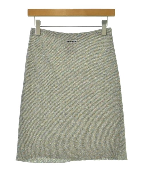 Miu Miu（ミュウミュウ）ミニスカート シルバー サイズ:36(XS位) レディース/2200661182079