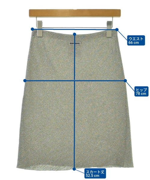 Miu Miu（ミュウミュウ）ミニスカート シルバー サイズ:36(XS位) レディース/2200661182079