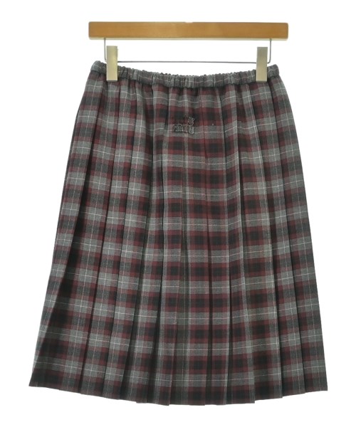 Miu Miu（ミュウミュウ）ひざ丈スカート グレー サイズ:36(XS位) レディース/2200661182086