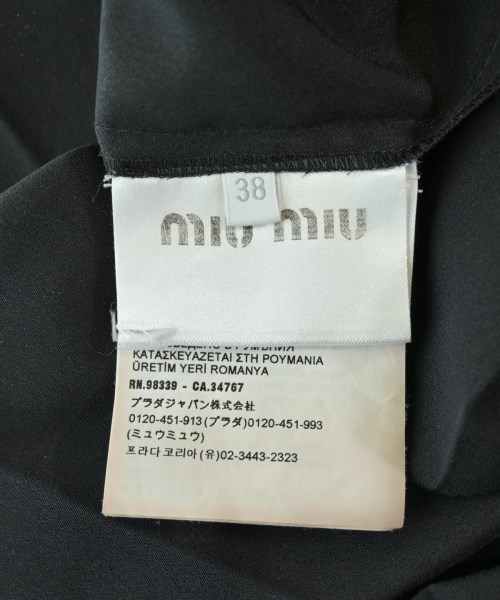 Miu Miu（ミュウミュウ）ワンピース 黒 サイズ:38(S位) レディース/2200664165079