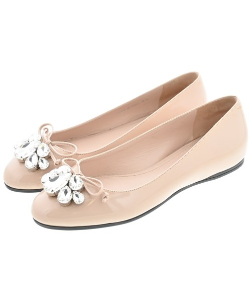 Miu Miu(ミュウミュウ)ドレスシューズ/ローファー ベージュ サイズ:EU35(21.5cm位)/2200672395093