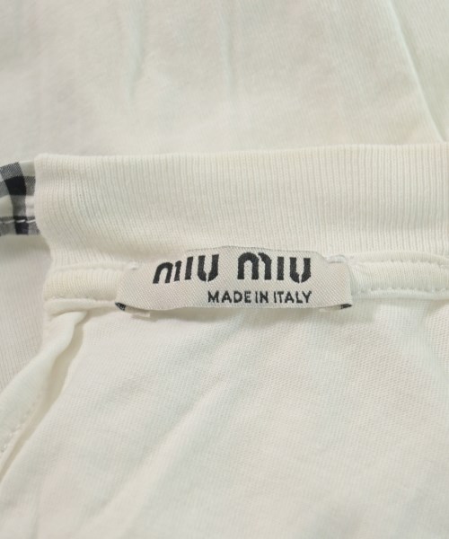 Miu Miu（ミュウミュウ）Tシャツ・カットソー 白 サイズ:-(XS位) レディース/2200734315038