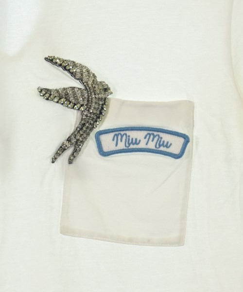 Miu Miu（ミュウミュウ）Tシャツ・カットソー 白 サイズ:-(XS位) レディース/2200734315038