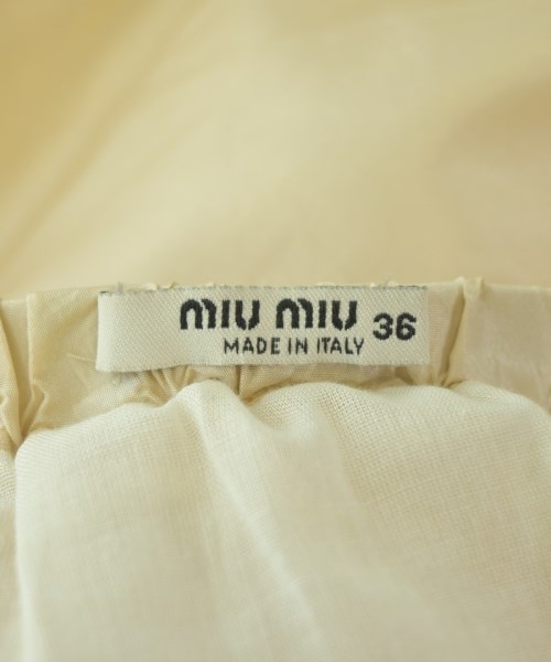 Miu Miu（ミュウミュウ）ひざ丈スカート ベージュ サイズ:36(XS位) レディース/2200721033051