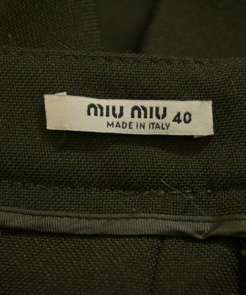 Miu Miu（ミュウミュウ）ひざ丈スカート カーキ サイズ:40(M位) レディース/2200727817037