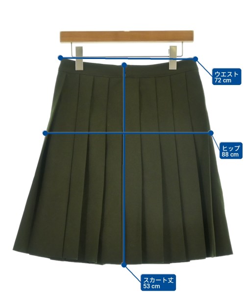 Miu Miu（ミュウミュウ）ひざ丈スカート カーキ サイズ:40(M位) レディース/2200727817037