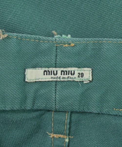 Miu Miu（ミュウミュウ）デニムパンツ 緑 サイズ:28(L位) レディース/2200729098021