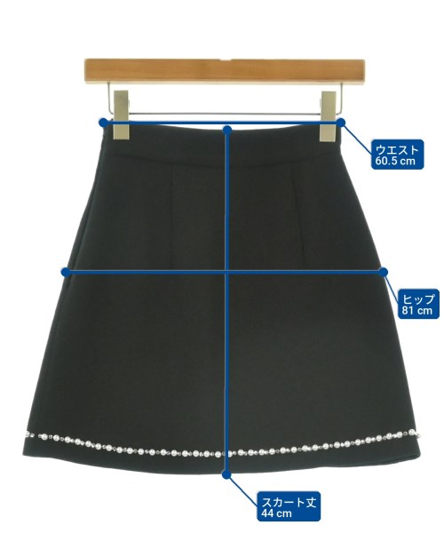Miu Miu（ミュウミュウ）ミニスカート 黒 サイズ:36(XS位) レディース/2200729167062