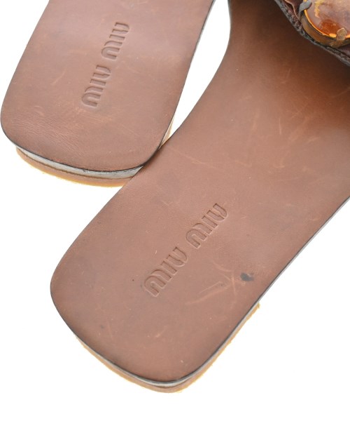 Miu Miu（ミュウミュウ）サンダル 茶 サイズ:-(24.5cm位) レディース/2200684643328
