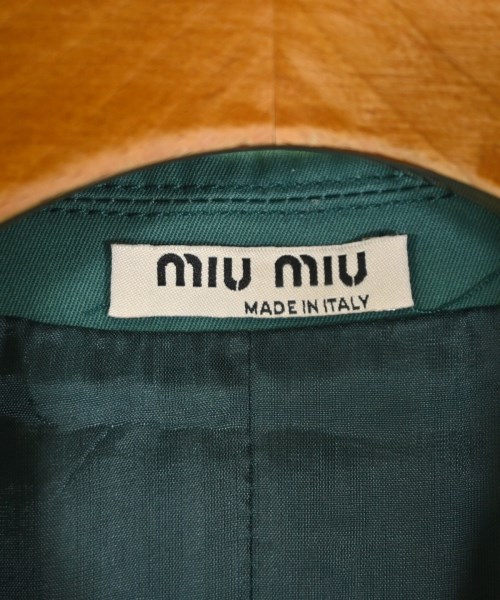 Miu Miu（ミュウミュウ）ジャケット 緑 サイズ:38(S位) レディース/2200683620047