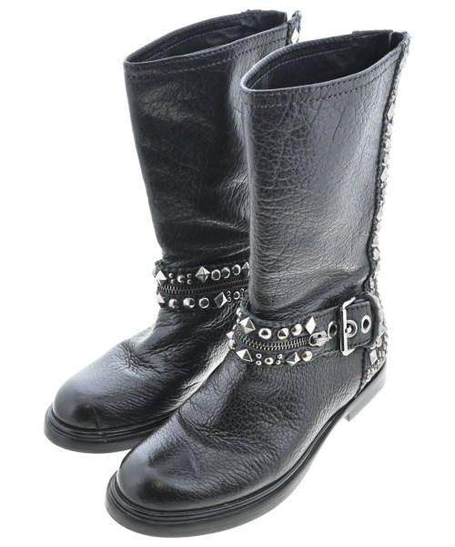 Miu Miu(ミュウミュウ)ブーツ 黒 サイズ:EU35 1/2(22cm位)/2200686813255