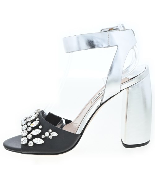 Miu Miu（ミュウミュウ）サンダル シルバー サイズ:EU35 1/2(22cm位) レディース/2200688776343