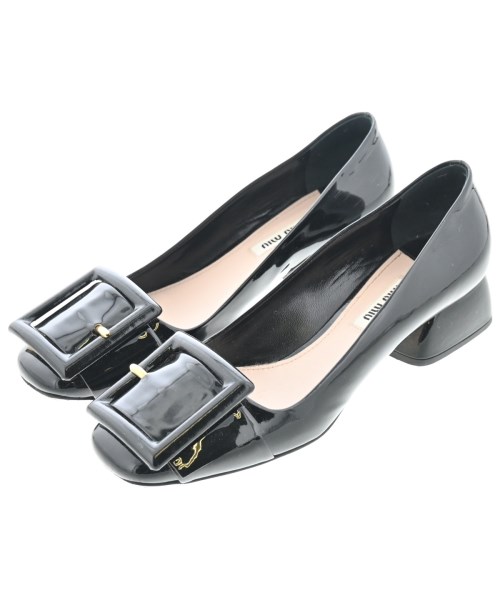 Miu Miu(ミュウミュウ)パンプス 黒 サイズ:EU37(23.5cm位)/2200685166178