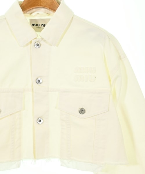 Miu Miu（ミュウミュウ）デニムジャケット 白 サイズ:36(XS位) レディース/2200687078059