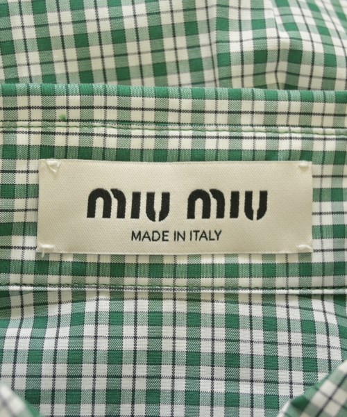 Miu Miu（ミュウミュウ）カジュアルシャツ 緑 サイズ:36(XS位) レディース/2200687078110