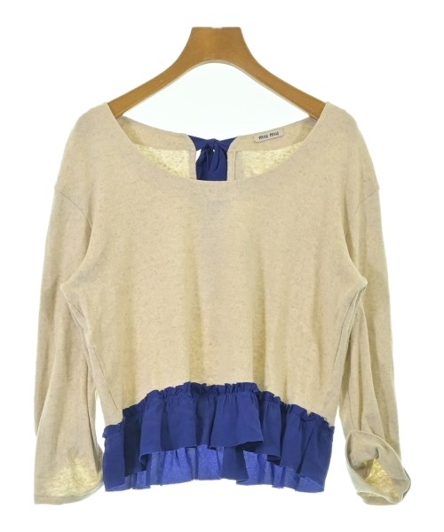 Miu Miu(ミュウミュウ)Tシャツ・カットソー ベージュ サイズ:S/2200692838044
