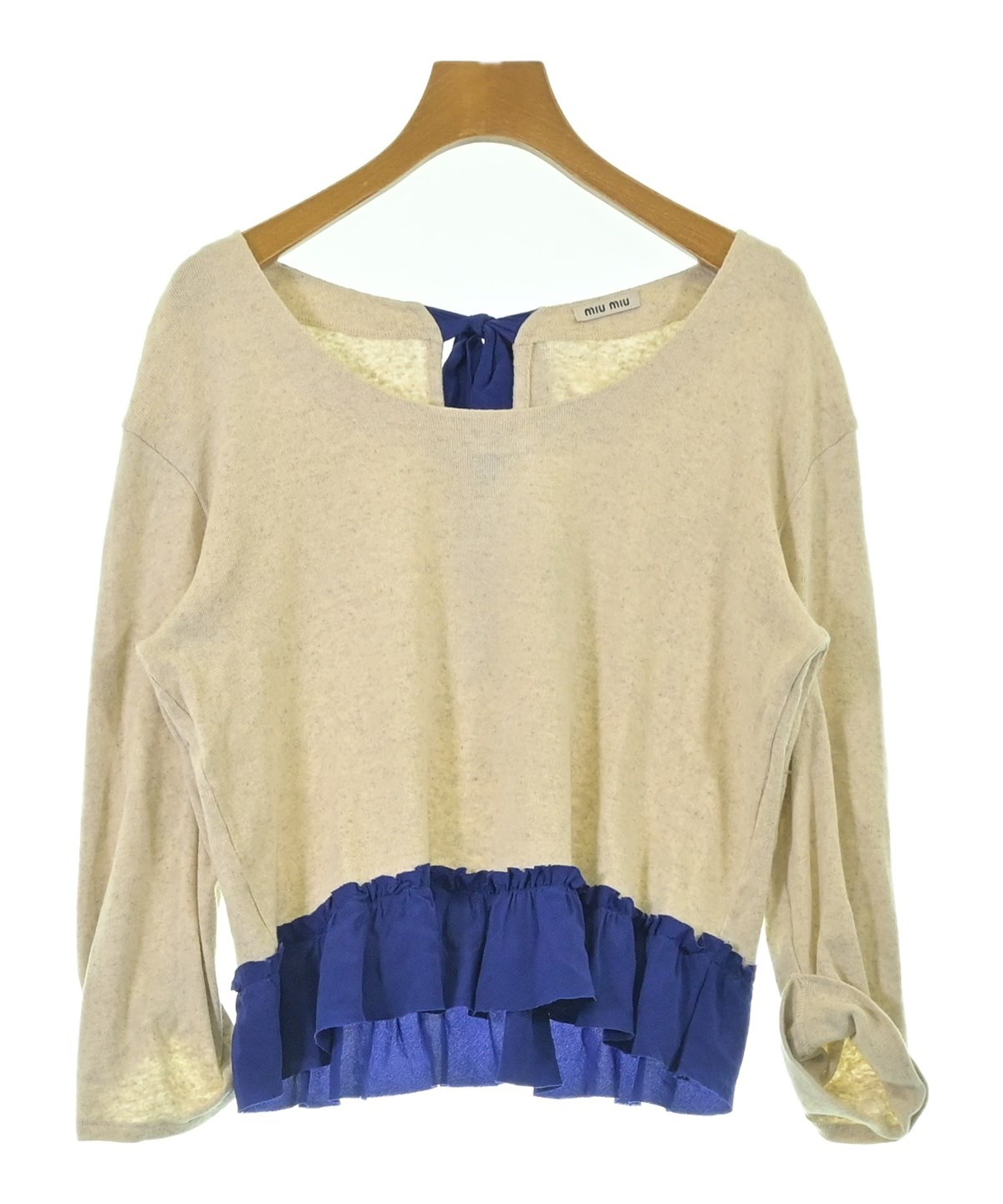 Miu Miu（ミュウミュウ）Tシャツ・カットソー ベージュ サイズ:S