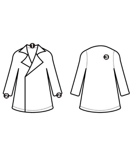 Y's（ワイズ）ステンカラーコート 白 サイズ:1(XS位) レディース/2200635437051