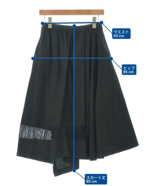 Y's（ワイズ）ひざ丈スカート 黒 サイズ:2(S位) レディース/2200619591243