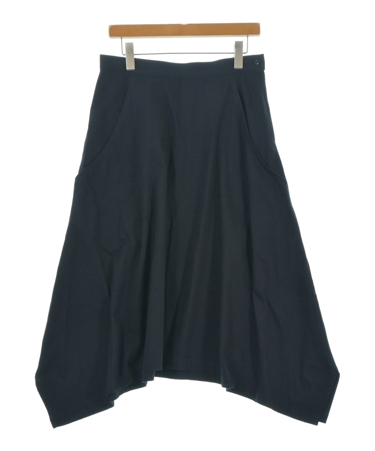Y,s　スカート Y's（ワイズ）ひざ丈スカート 紺 サイズ:3(M位) レディース
