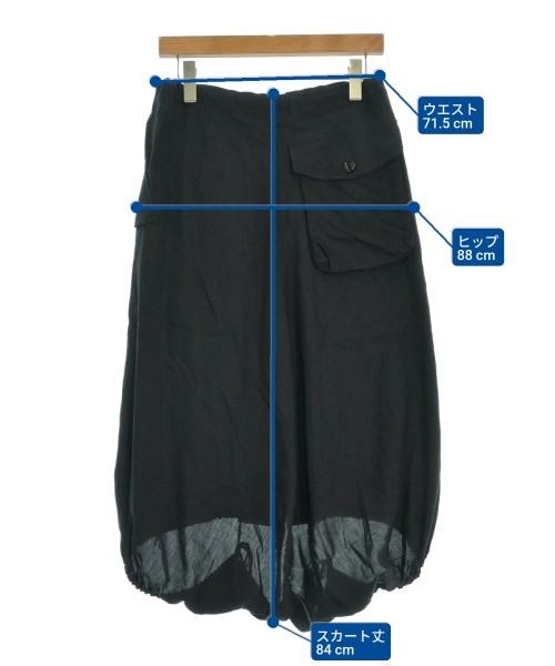 Y's（ワイズ）ロング・マキシ丈スカート 黒 サイズ:2(S位) レディース/2200624204039