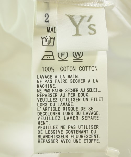 Y's（ワイズ）カジュアルシャツ 白 サイズ:2(S位) レディース/2200639139050