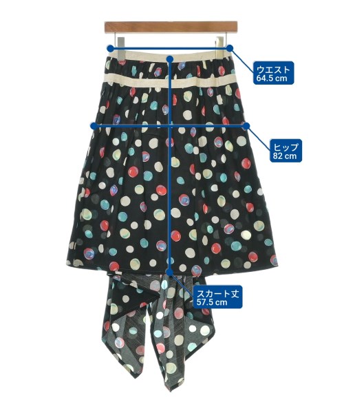 Y's（ワイズ）ひざ丈スカート 黒 サイズ:1(XS位) レディース/2200640402211