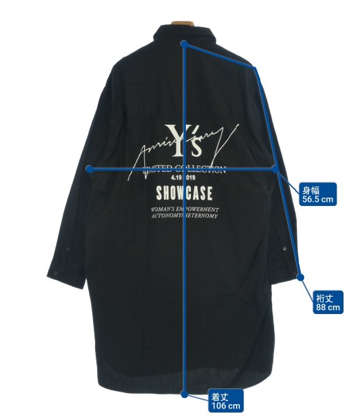 Y's（ワイズ）カジュアルシャツ 黒 サイズ:2(S位) メンズ/2200641442070