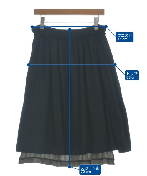 Y's（ワイズ）ひざ丈スカート 黒 サイズ:2(S位) レディース/2200641675249