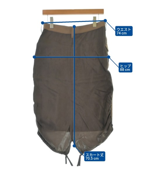 Y's（ワイズ）ひざ丈スカート 茶 サイズ:2(S位) レディース/2200623358092