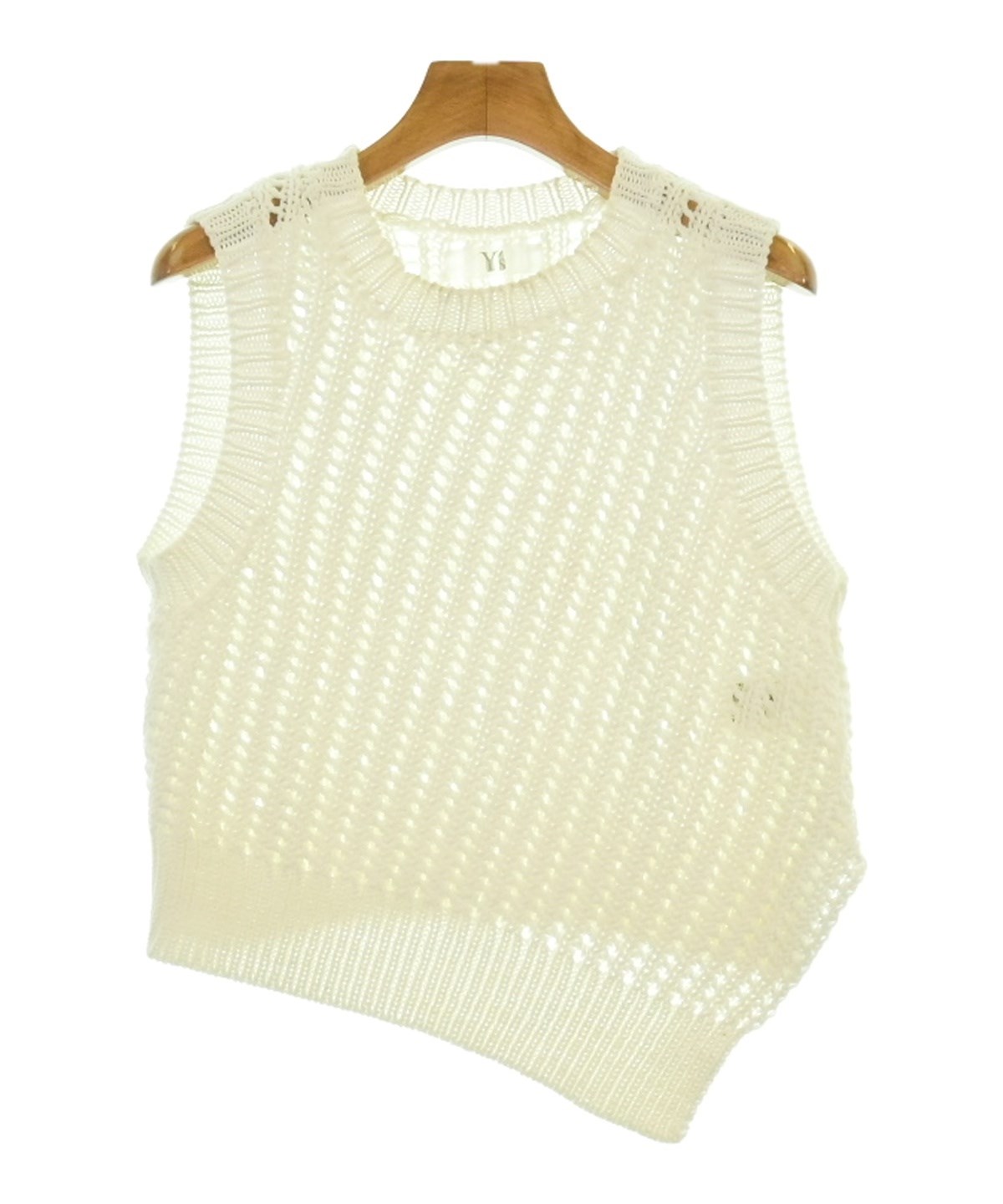 Y’s ワイズ ベスト レディース 【古着】【中古】 Y's（ワイズ）ベスト/ノースリーブ 白 サイズ:2(S位) レディース